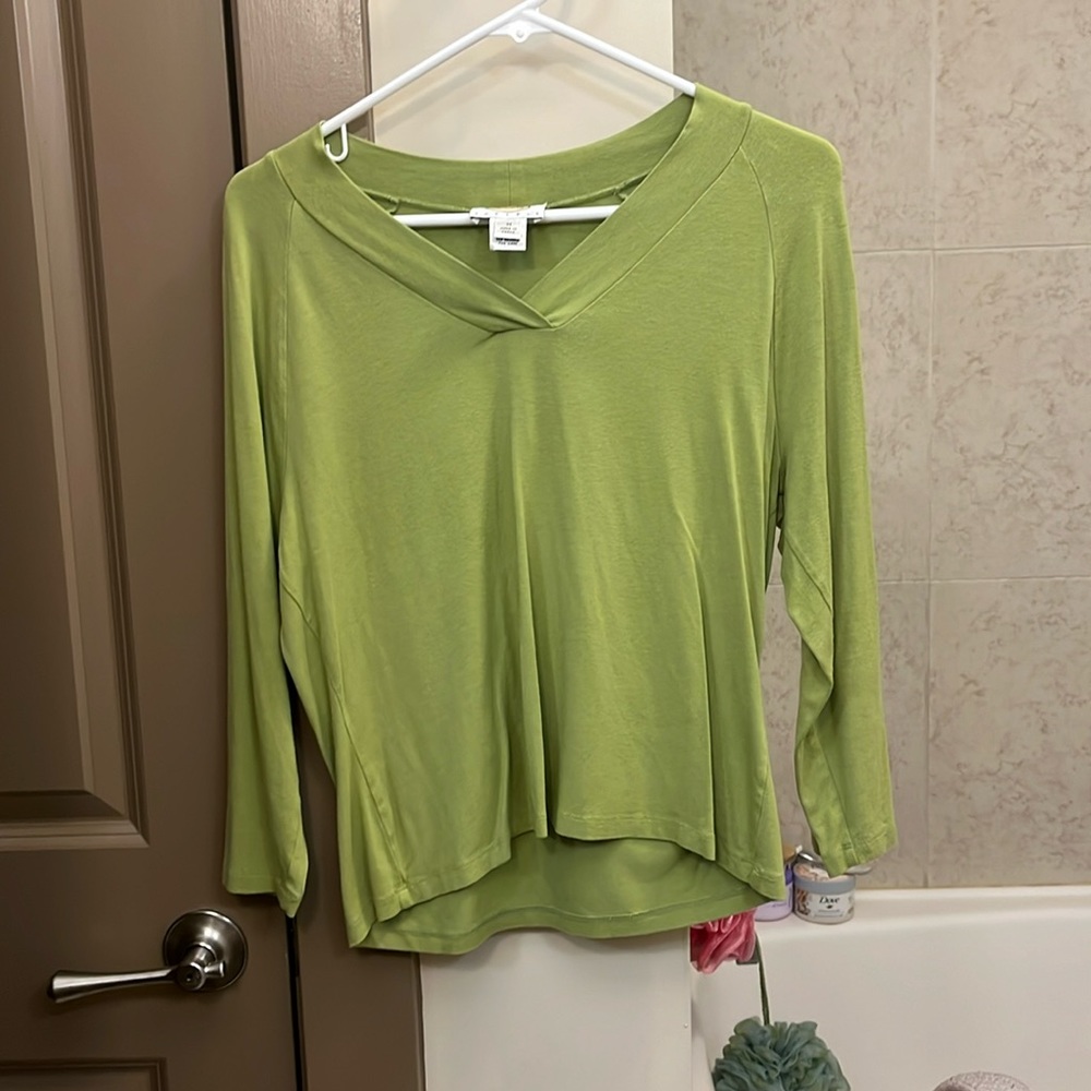 Talbots Green 3/4 Sleeve Top